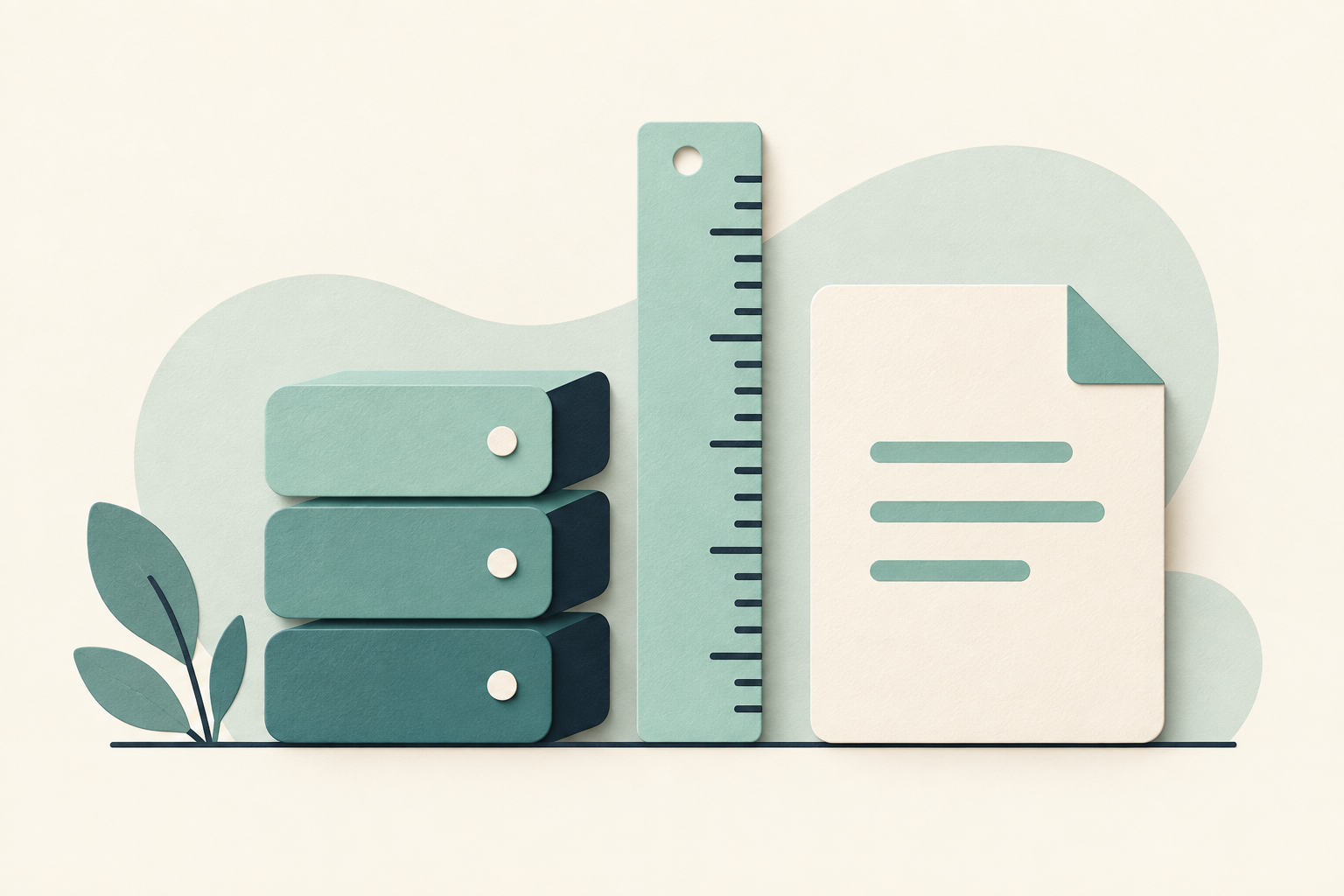 Simple illustration of digital files and documents